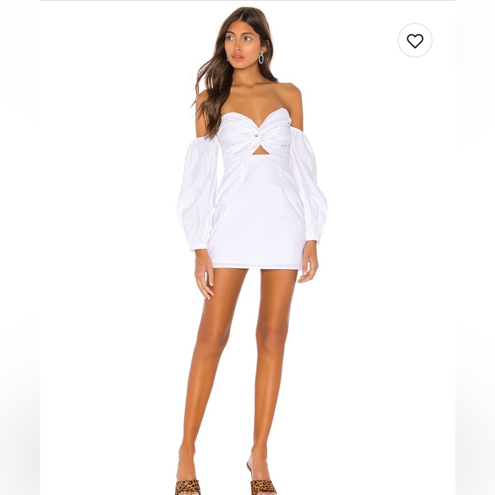 White strapless dress